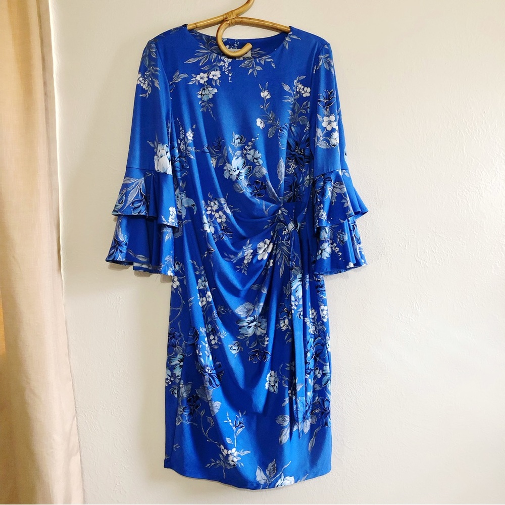 Blue floral dress